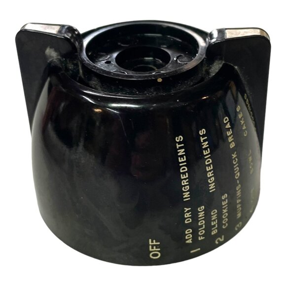 Vintage Sunbeam Mixmaster Model 12 Speed Dial Knob Black Gold Replacement Part - Picture 4 of 12